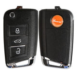 Xhorse VW MQB XKMQB1EN Flip Transponder Key 3 Buttons 5 Pcs/lot Get 25 Bonus Points for Each Key