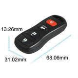 Xhorse XKNI00EN Universal Wired Remote Key 3+1/ 4 Buttons for Nissan Type 5pcs/lot
