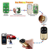 XHORSE XKXH02EN Universal Remote Key 4 Buttons for VVDI Key Tool Golden Style English Version 5pcs/lot