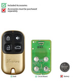 XHORSE XKXH02EN Universal Remote Key 4 Buttons for VVDI Key Tool Golden Style English Version 5pcs/lot