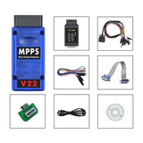Full Set Unlock Version MPPS V22 Master V22.2.3.5 MPPS With Full Cables ECU Chip Tricore+Multiboot+Breakout Tricore Cable