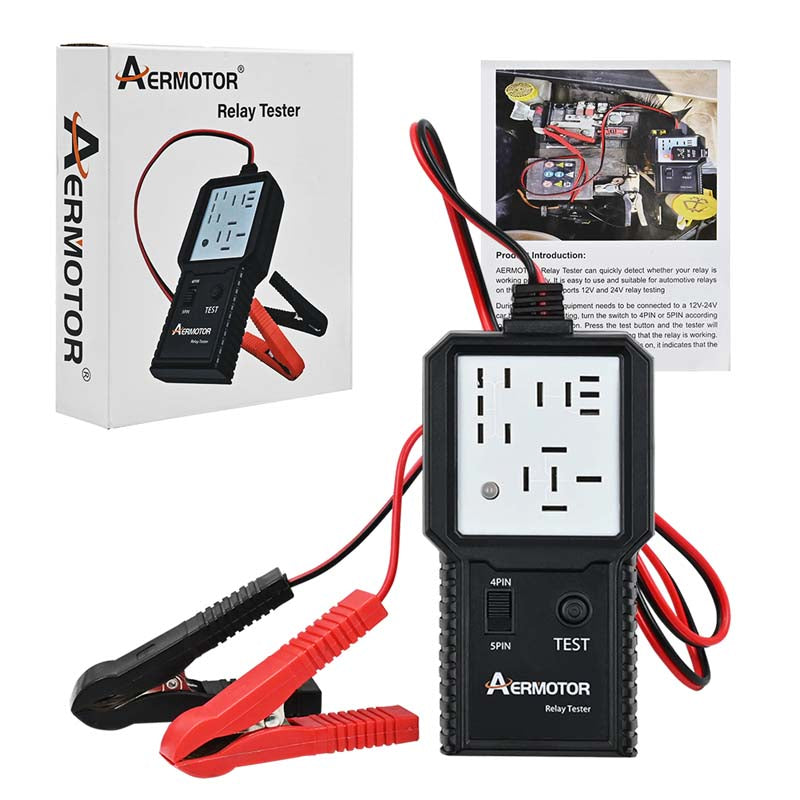 Relay Testter AERMOTOR Relay Tester 12-24V Car Battery Checker Car Relay Tester LED ...