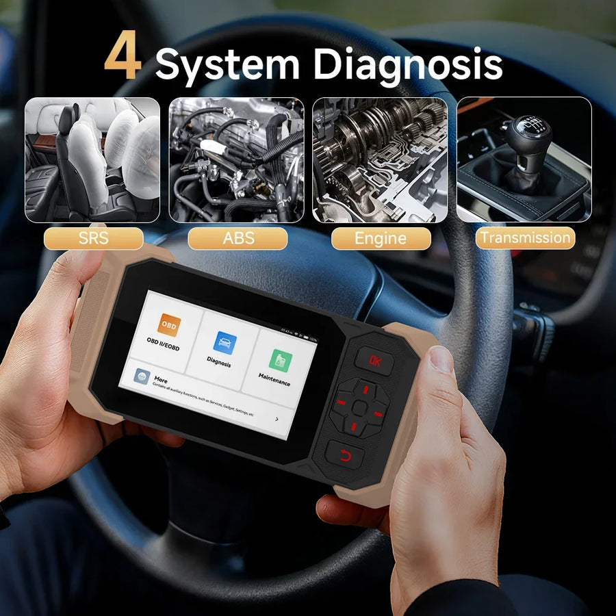 New Arrival ThinkScan 641 OBD2 Code Scanner Support FCA CAN FD 10 reets or EPB/TPMS/BMS/Injector Coding,AB Bleed,Engine AB SRS Auto diagnosis tool