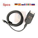 5pcs Newest V22.3 HEX-V2 VAG Scanner VAG KKL VAG COM Cable OBD2 Diagnostic Cable Multi-Language OBD2 Scanner ATMEGA162+16V8+FT232RQ