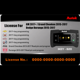 Autek IKEY-820 New License for GM, Grand Cheokee and Dodge Durango Key Programming