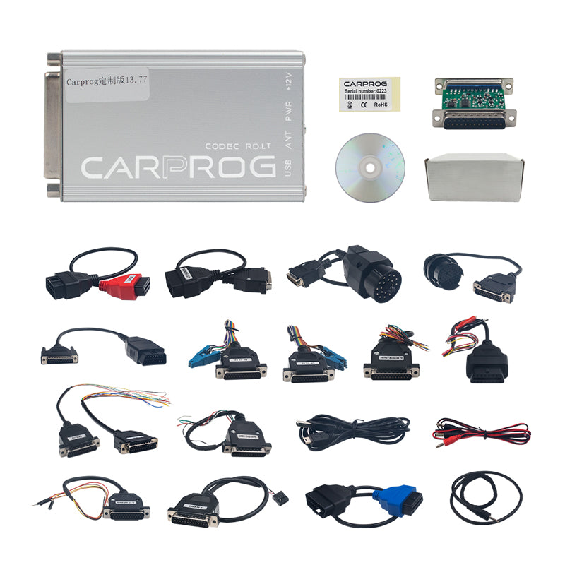 Newest CARPROG V13.77 Online ECU Programmer Full Adapters With Free Keygen For Airbag/Radio/Dash/IMMO/ECU Auto Repair Tool
