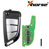 XHORSE XKKF21EN Wire Remote Key Knife 2 Style(Flip-3BTN) 5pcs/lot Get 25 Bonus Points for Each Key