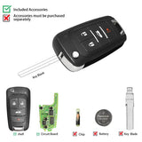 XHORSE XNBU01EN VVDI GM Flip Key Type Universal Wireless Remote Key 4 Buttons– Wireless PN 5pcs/lot Get 40 Bonus Points for Each Key