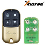 XHORSE XKXH05EN Garage Remote Key 4 Buttons Golden