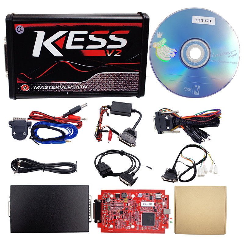 Best quality KESS V2 V5.017 Red PCB Firmware EU Version V2.8 ECU Tuning Kit  Master No Token Limited