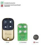 XHORSE XKXH05EN Garage Remote Key 4 Buttons Golden