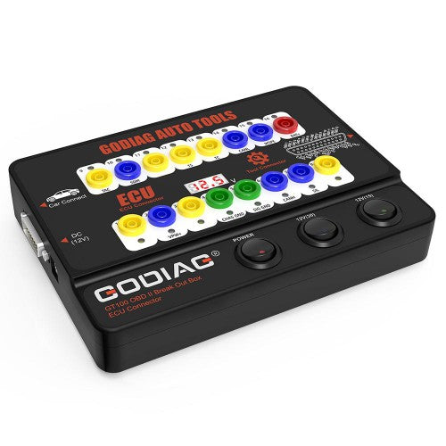 GODIAG GT100 OBDII Breakout Box OBD2 Protocol Detector 16Pin ECU Connector