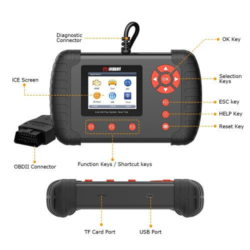 VIDENT iLink440 Four System Scan Tool Supports Engine ABS Air Bag SRS EPB Reset Battery Configuration
