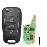 XHORSE XNHY02EN Wireless Remote Key for HYUNDAI Flip 3 Buttons Remotes for VVDI Key Tool English Version 5pcs/lot Get 40 Bonus Points for Each Key