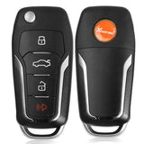 Xhorse XKFO01EN X013 Series Universal Wire Remote Key Fob 4 Button Ford Type 5pcs/lot Get 25 Bonus Points for Each Key