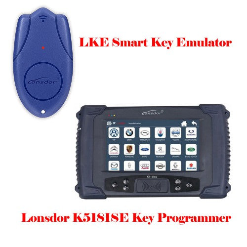 Lonsdor K518ISE Key Programmer Plus LKE Smart Key Emulator 5 in 1 Supports BMW FEM/BDC Get 2pcs Toyota Smart Key PCB for Free